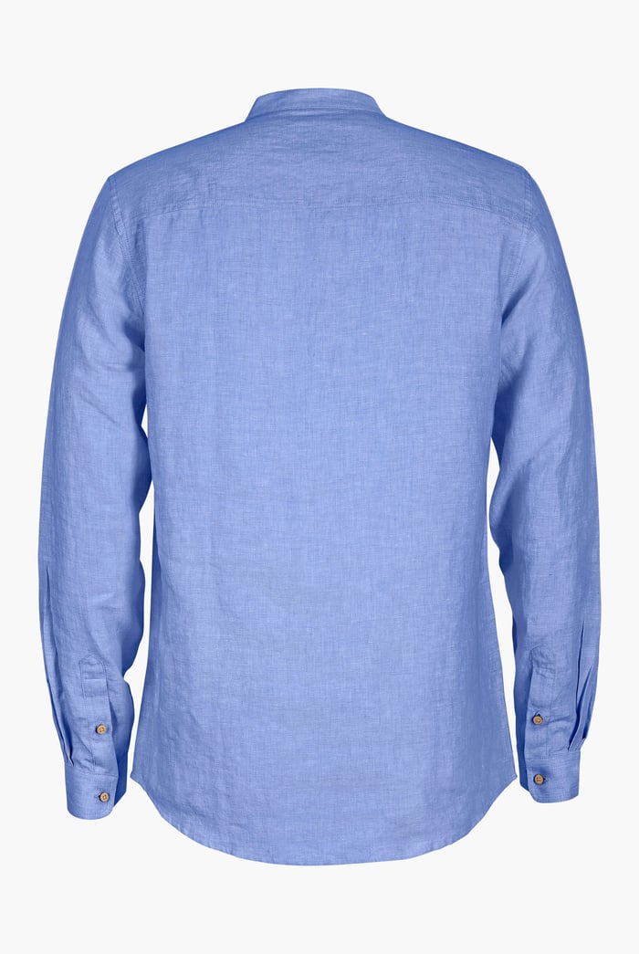 Band Collar Linen Shirt
