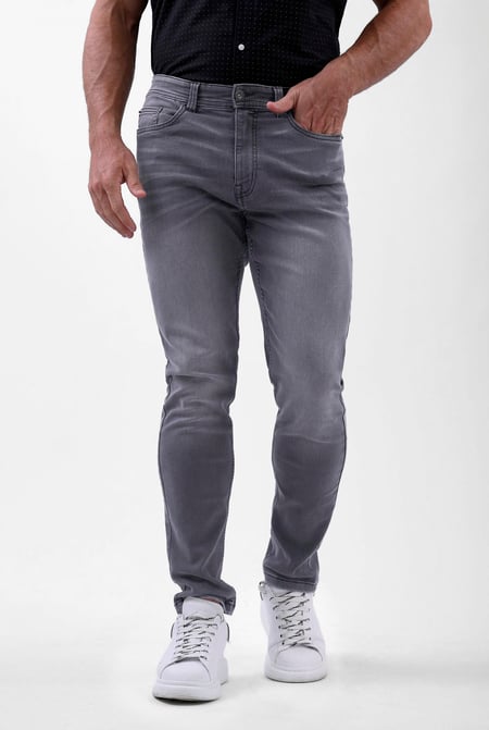Mid Gray Grey Soft Touch Slim Stretch Jeans