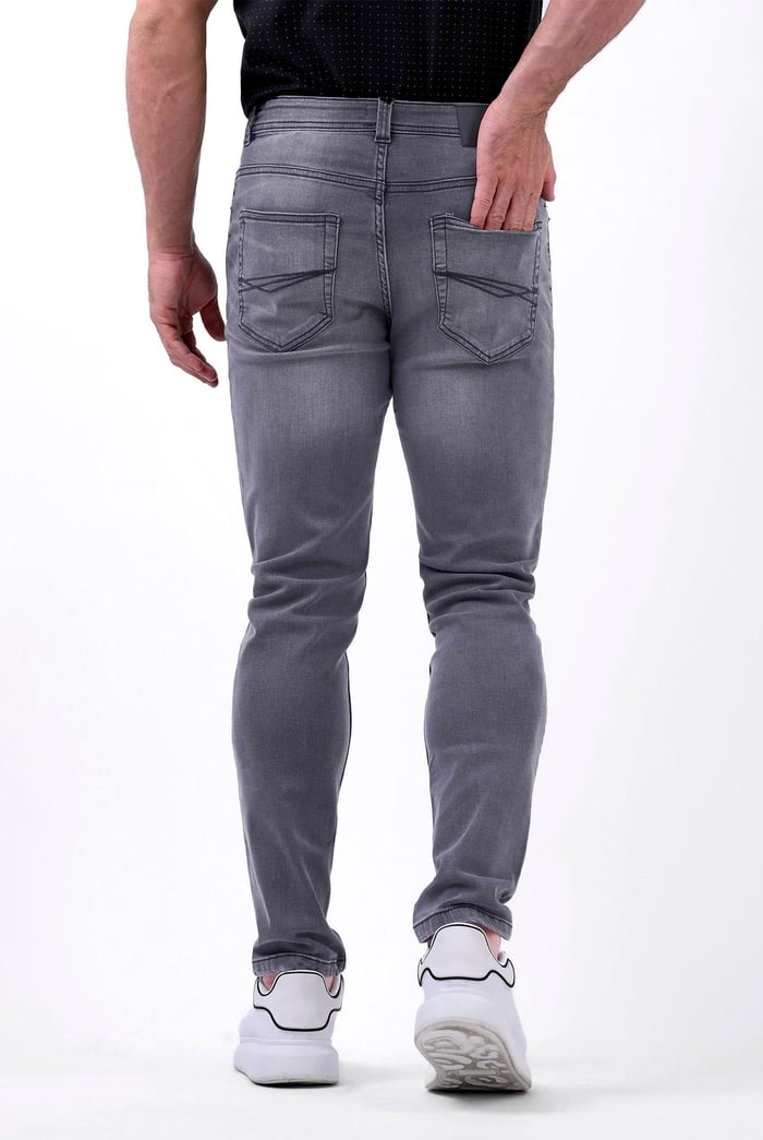 Grey Soft Touch Slim Stretch Jeans