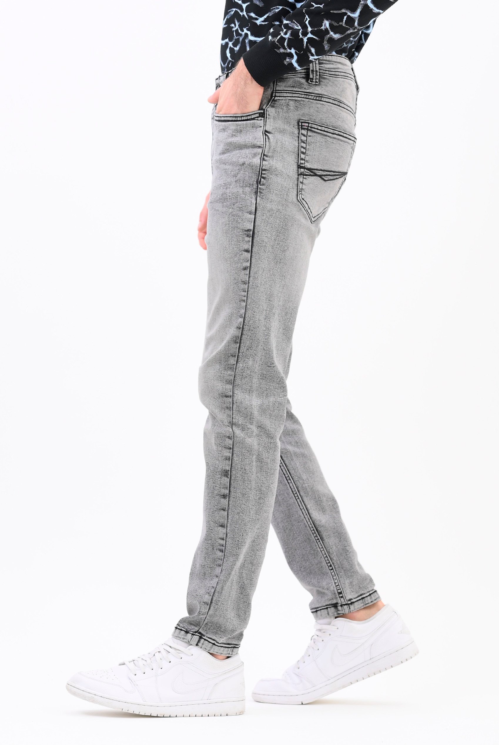 Grey Soft Touch Slim Stretch Jeans