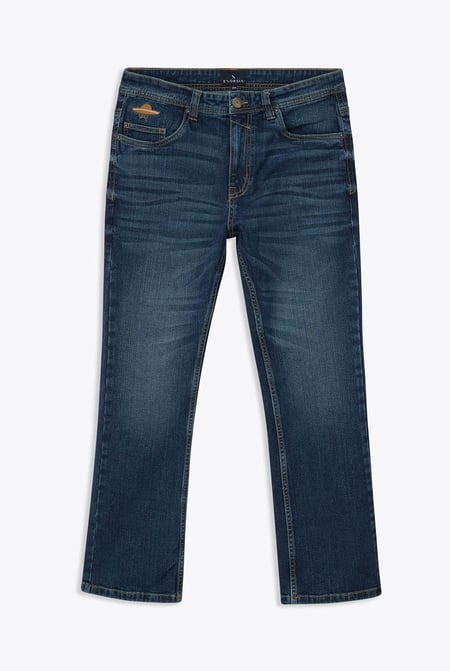 Blue Vintage Deep Wash Bootcut Jeans