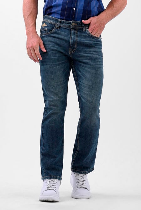 Blue Vintage Deep Wash Bootcut Jeans