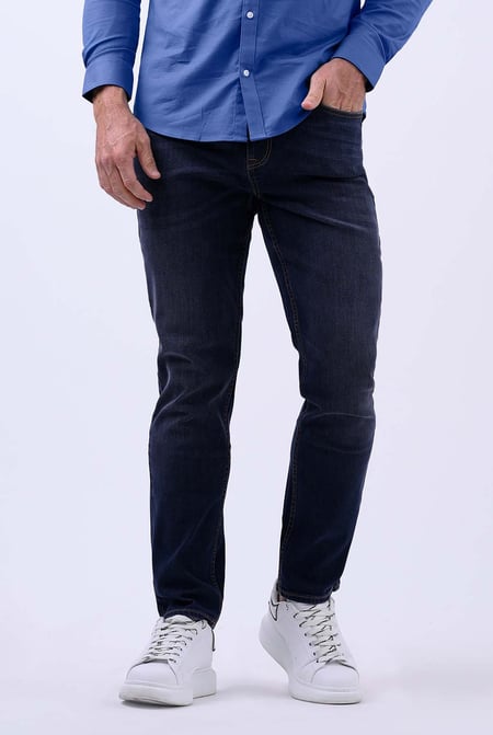 Mens Light Blue Essential Super Stretch Regular Fit Jeans
