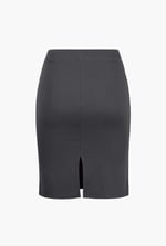 Pull On Stretch Elastic Waist Pencil Skirt