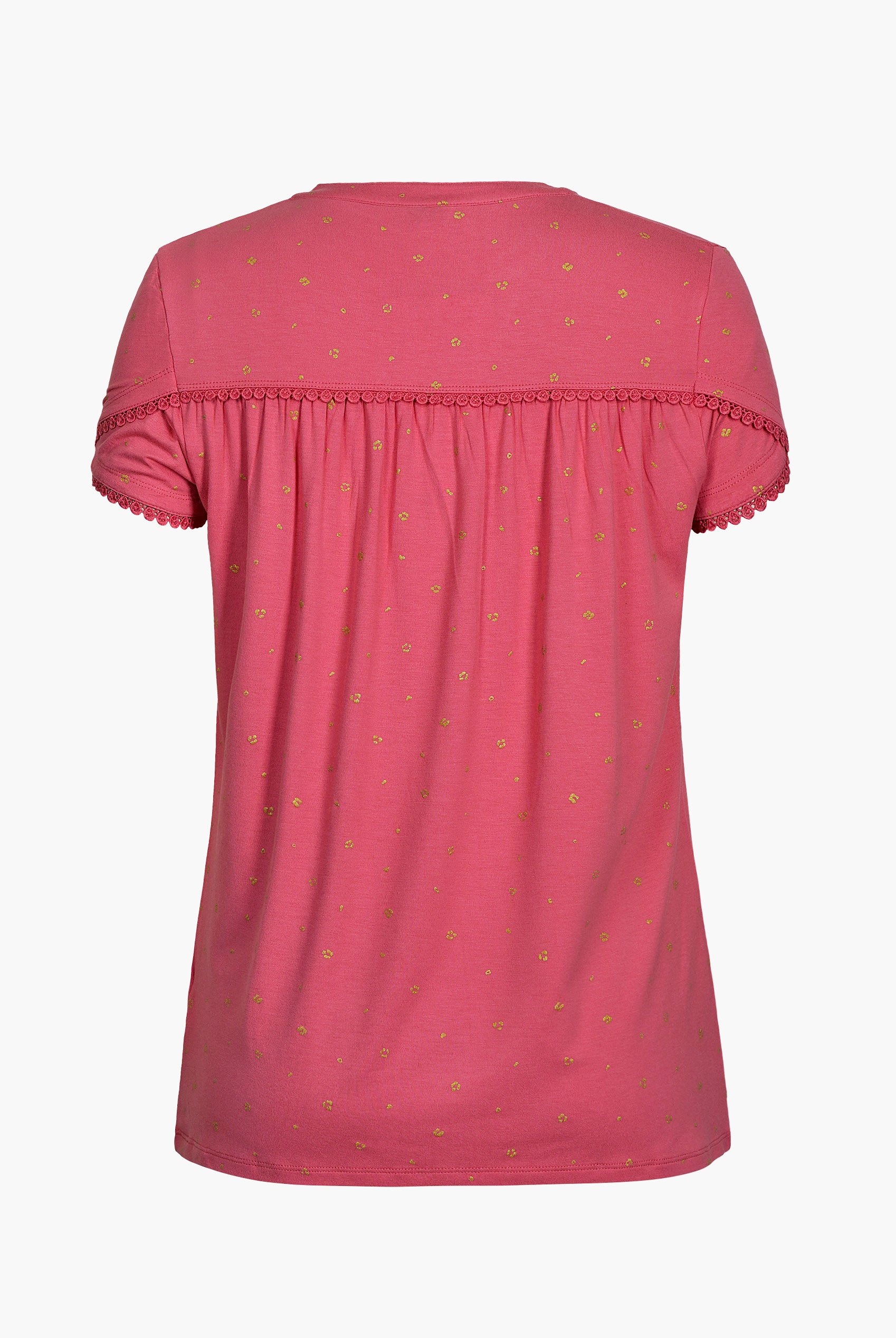 Golden Printed cap sleeve Jersey tops