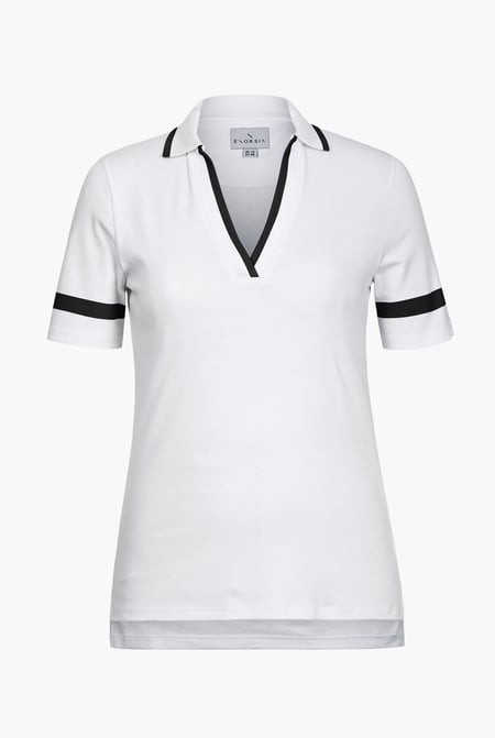Sky Cornelia stripe  Short Sleeve Polo Shirt