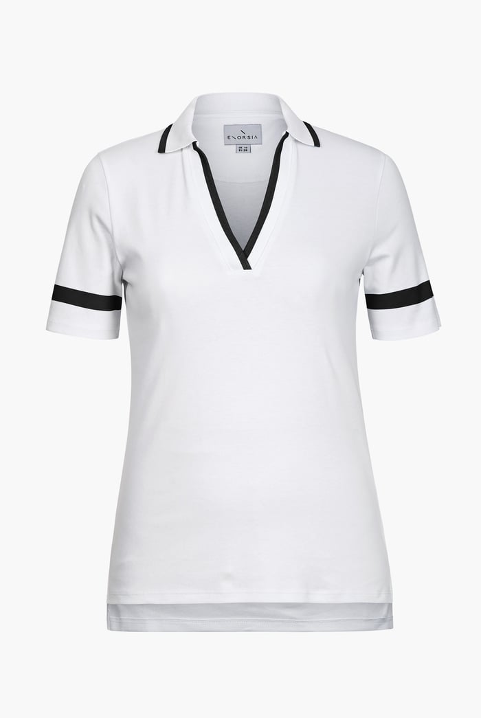 Cornelia stripe  Short Sleeve Polo Shirt