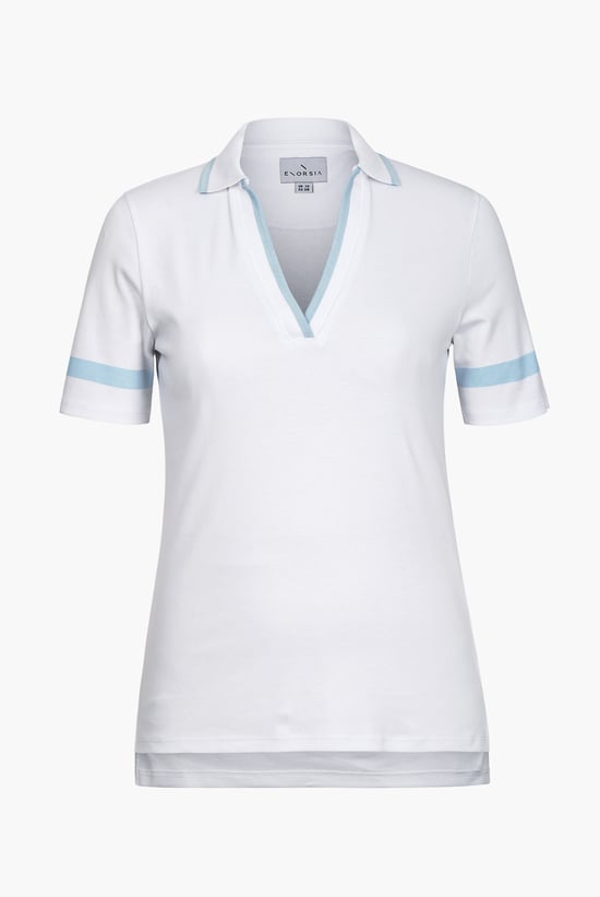 Cornelia stripe  Short Sleeve Polo Shirt