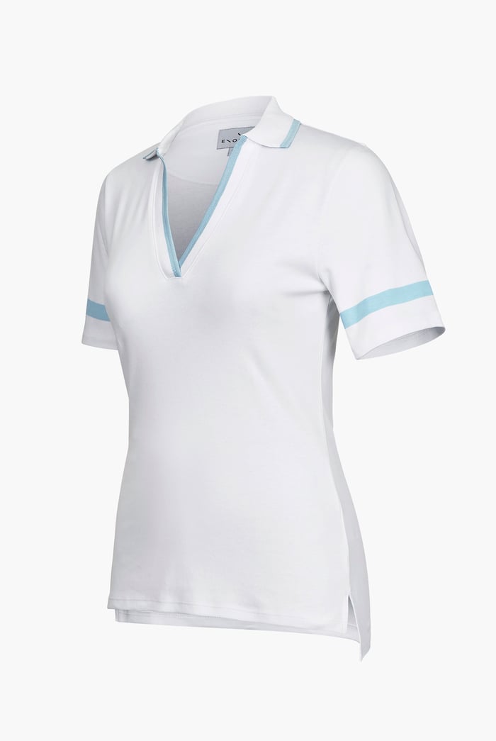 Cornelia stripe  Short Sleeve Polo Shirt