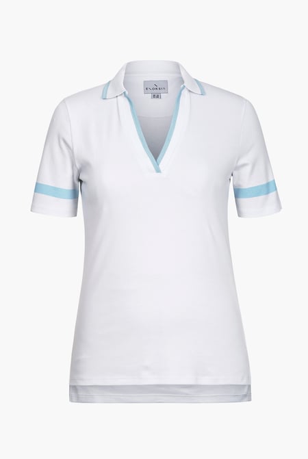 Sky Cornelia stripe  Short Sleeve Polo Shirt
