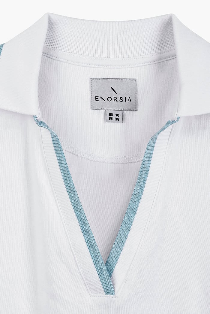 Cornelia stripe  Short Sleeve Polo Shirt