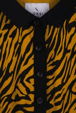 Zebra Print Short Sleeve Polo Shirt