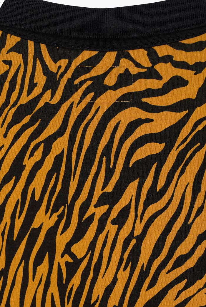 Zebra Print Short Sleeve Polo Shirt