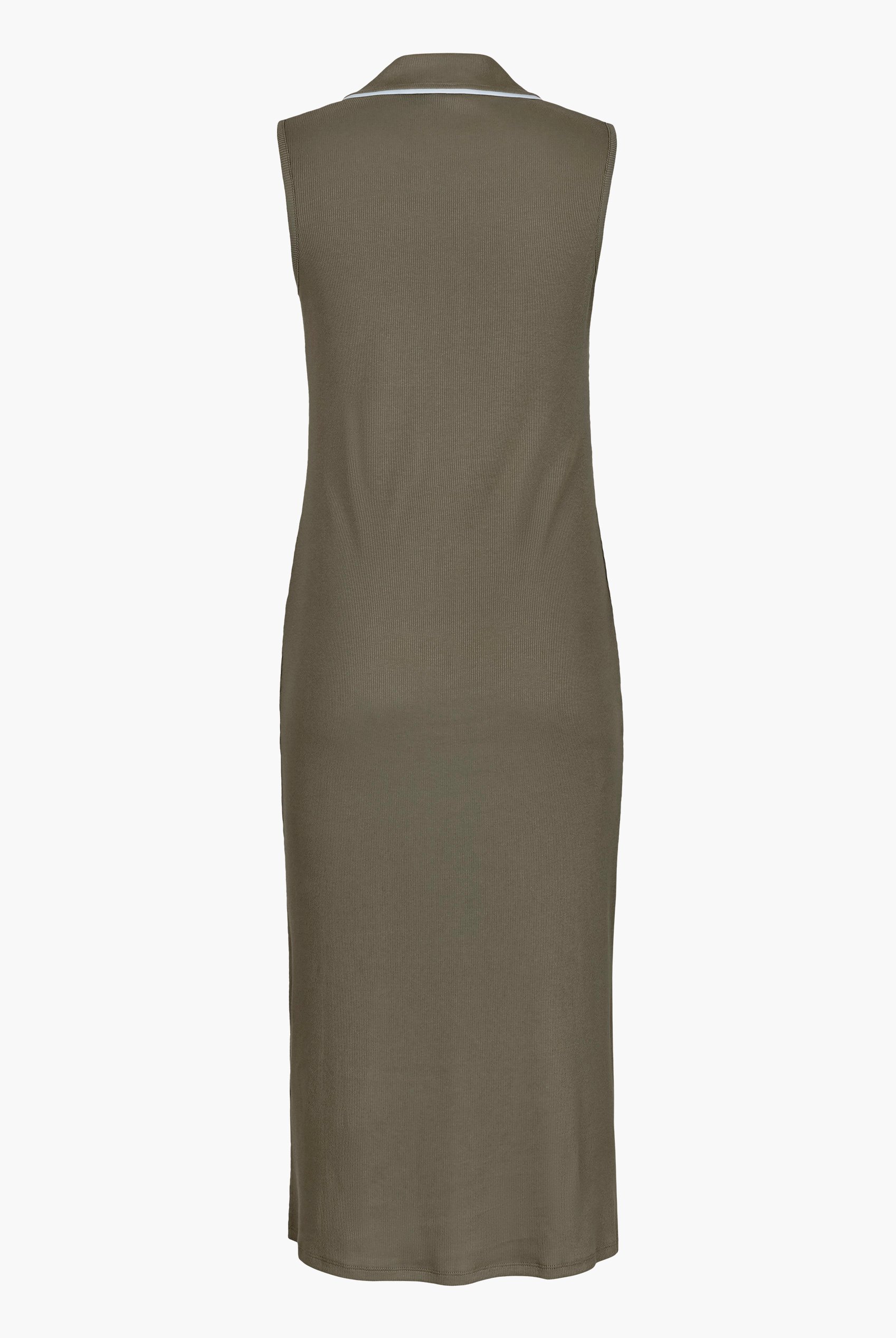 Brooke Sleeveless Contrast Rib Jersey Dress