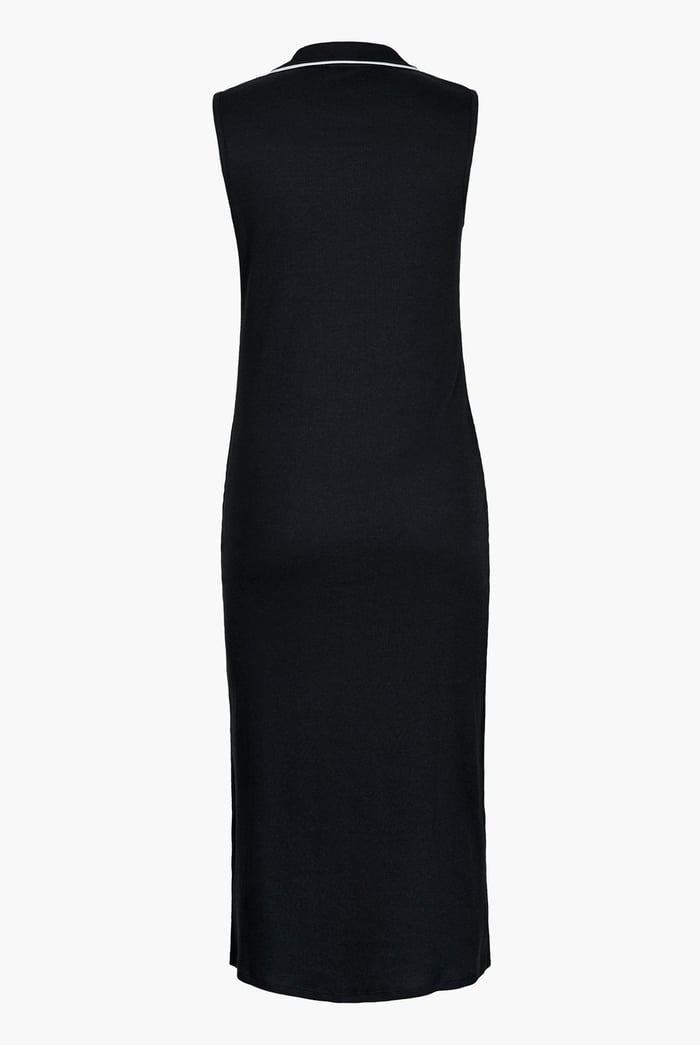 Brooke Sleeveless Contrast Rib Jersey Dress