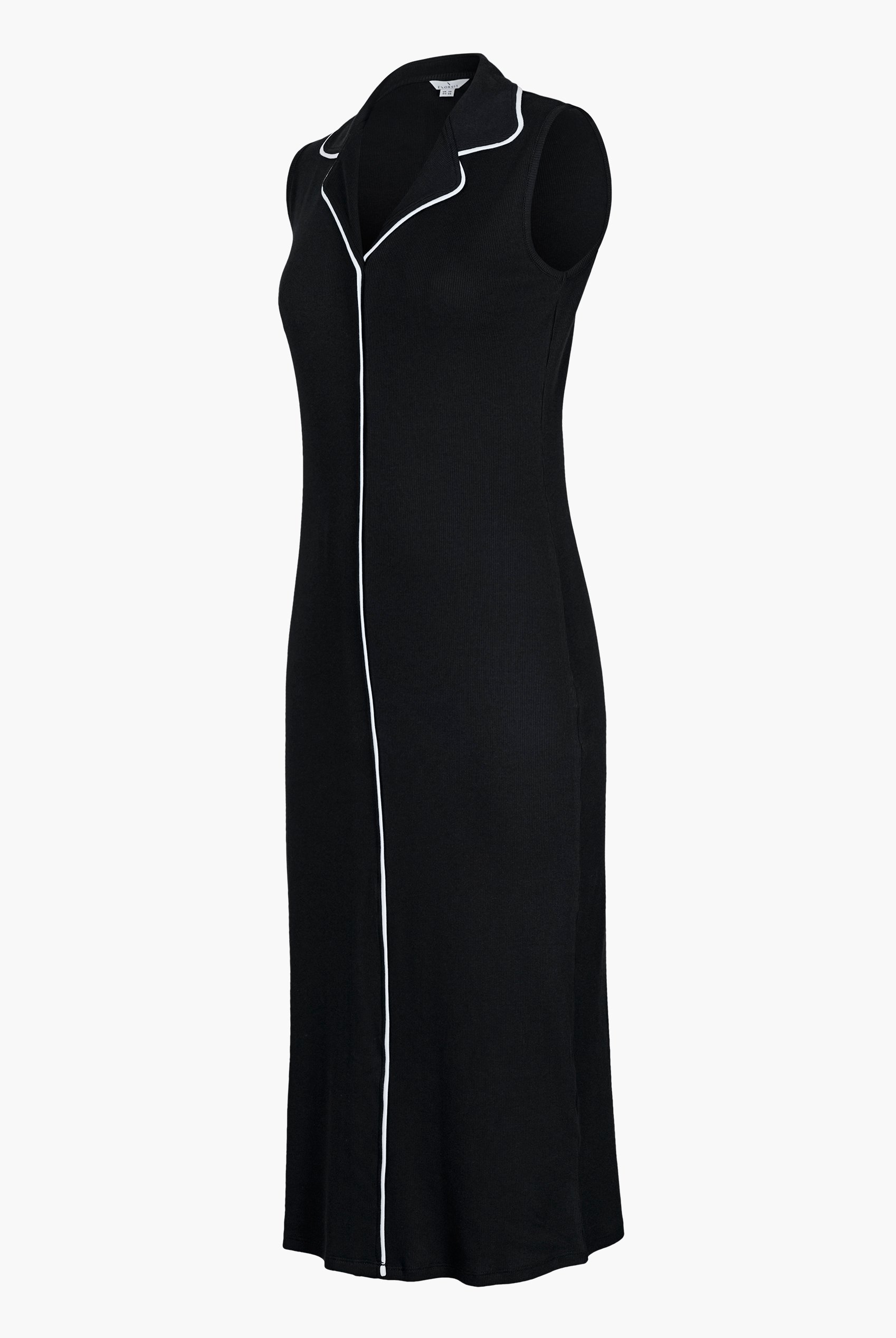 Brooke Sleeveless Contrast Rib Jersey Dress