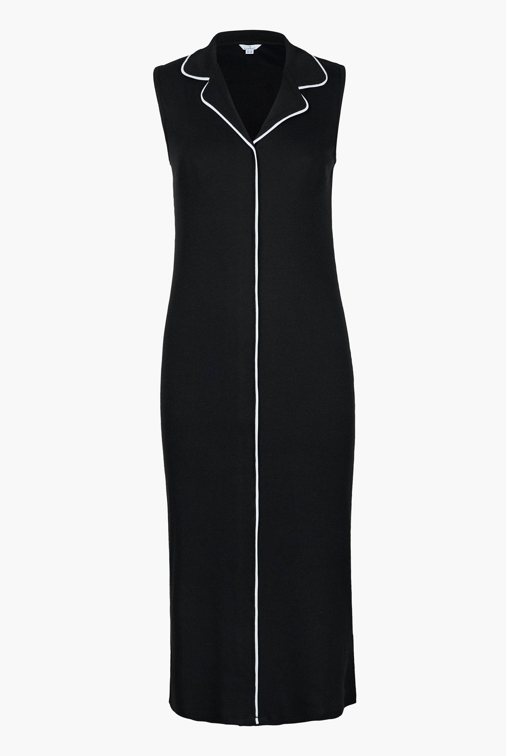 Brooke Sleeveless Contrast Rib Jersey Dress