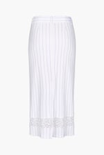 Basic Lace Details Striped Jersey Skirt