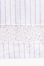 Basic Lace Details Striped Jersey Skirt