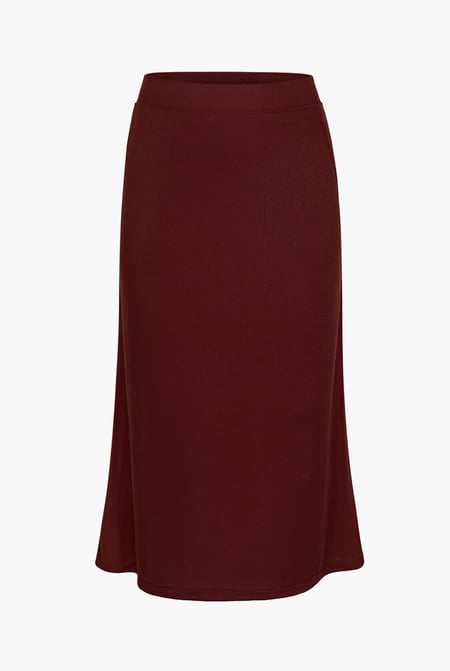 Red Classic flare Pull-On Jersey Skirt