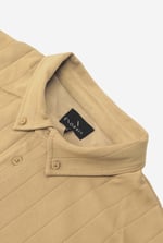 Mens Rib Textured Soft Finish Polo Shirt