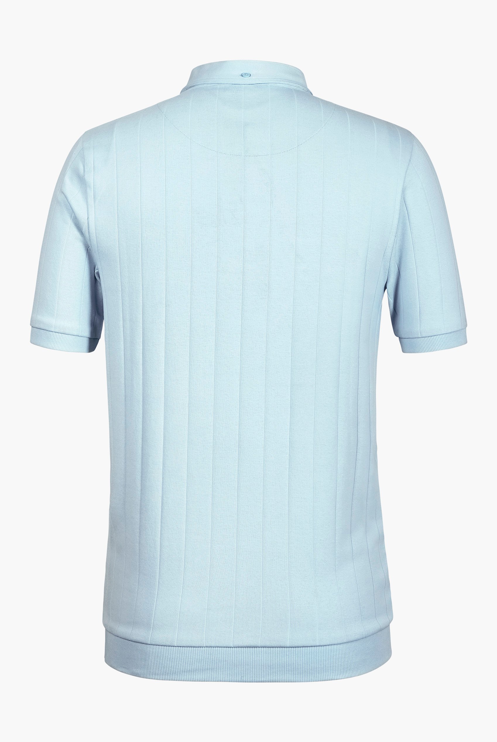 Mens Rib Textured Soft Finish Polo Shirt