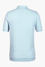 Mens Rib Textured Soft Finish Polo Shirt