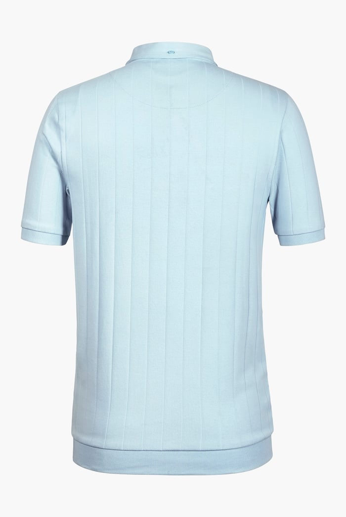 Mens Rib Textured Soft Finish Polo Shirt