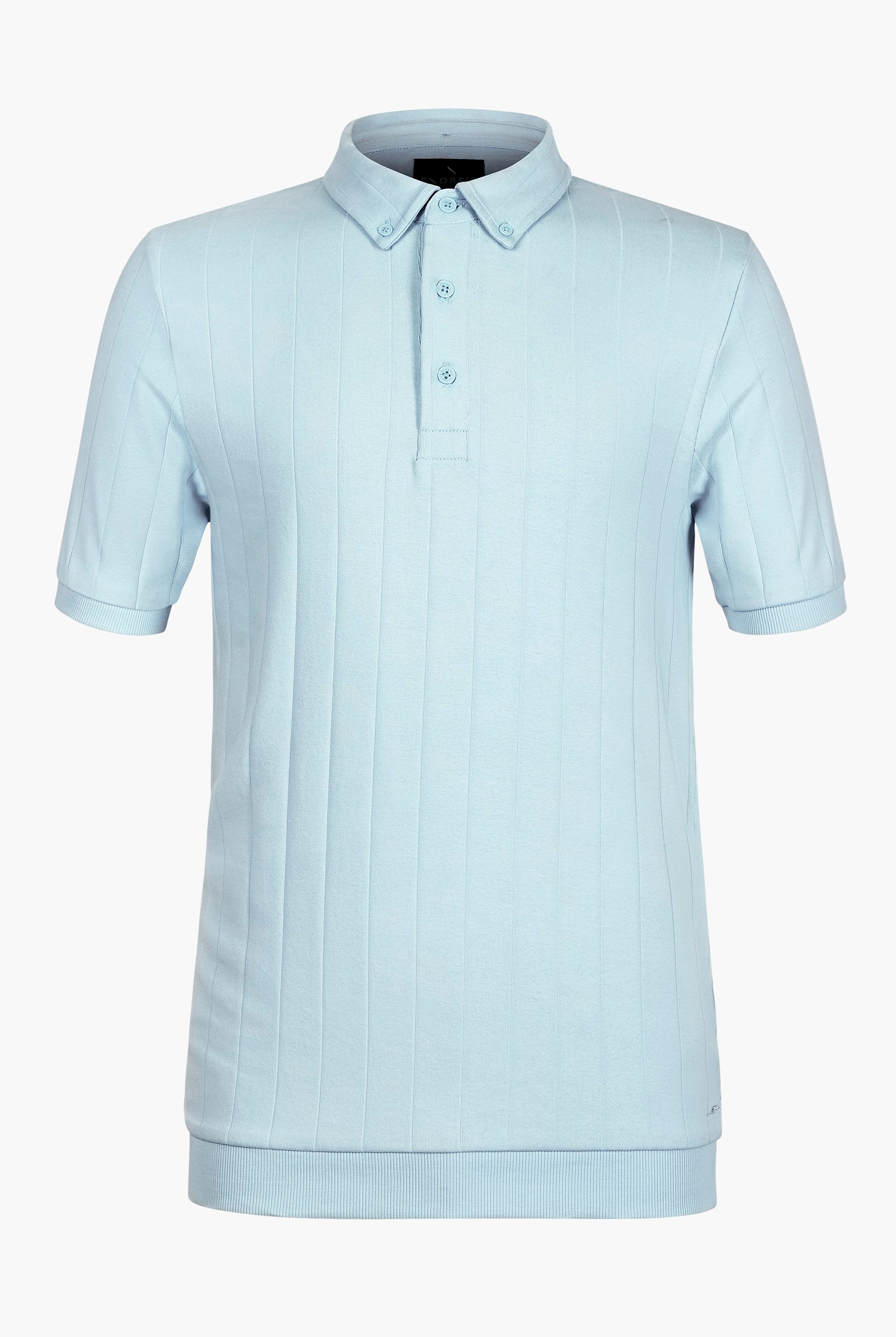 Mens Rib Textured Soft Finish Polo Shirt
