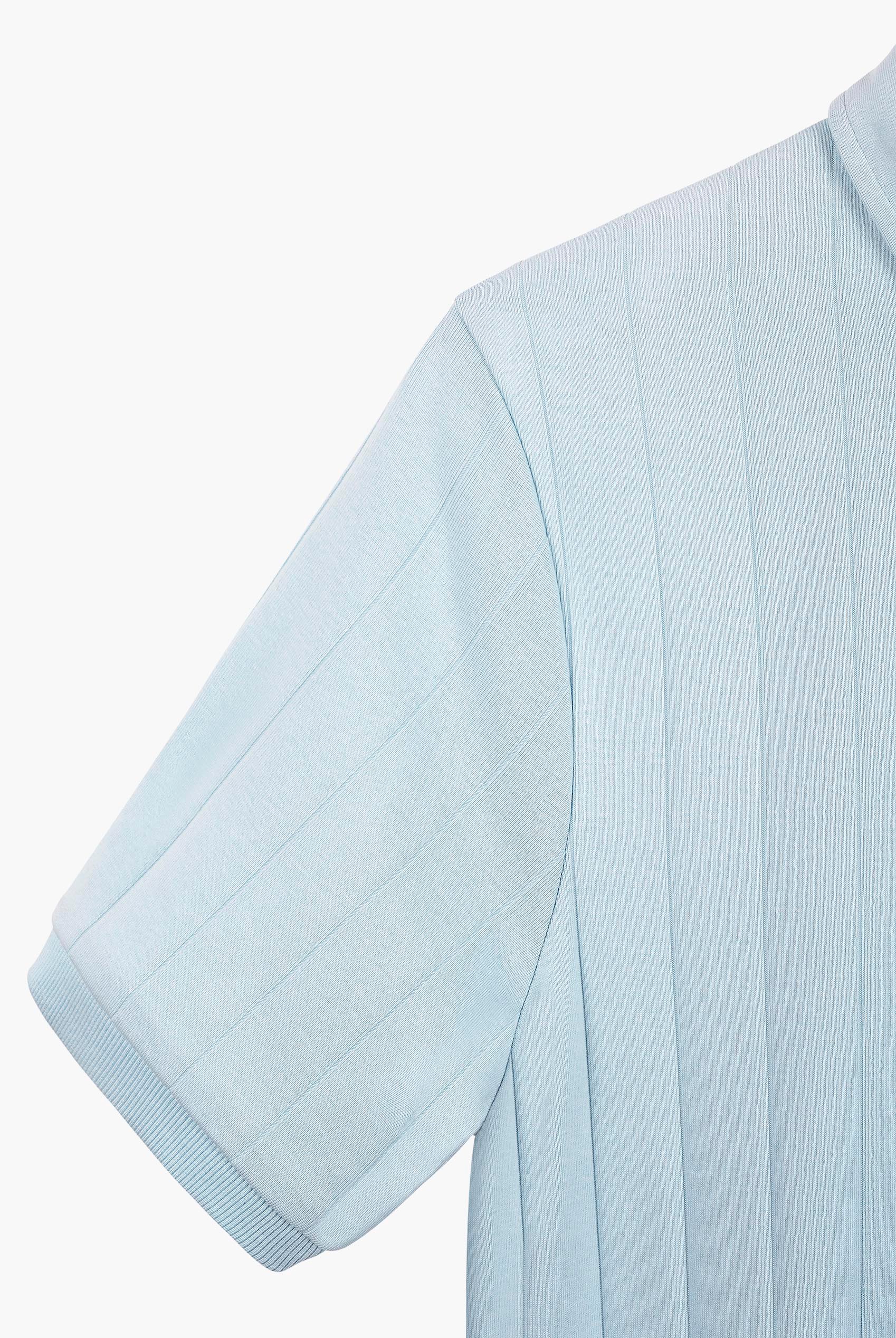 Mens Rib Textured Soft Finish Polo Shirt