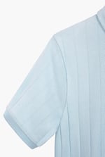 Mens Rib Textured Soft Finish Polo Shirt