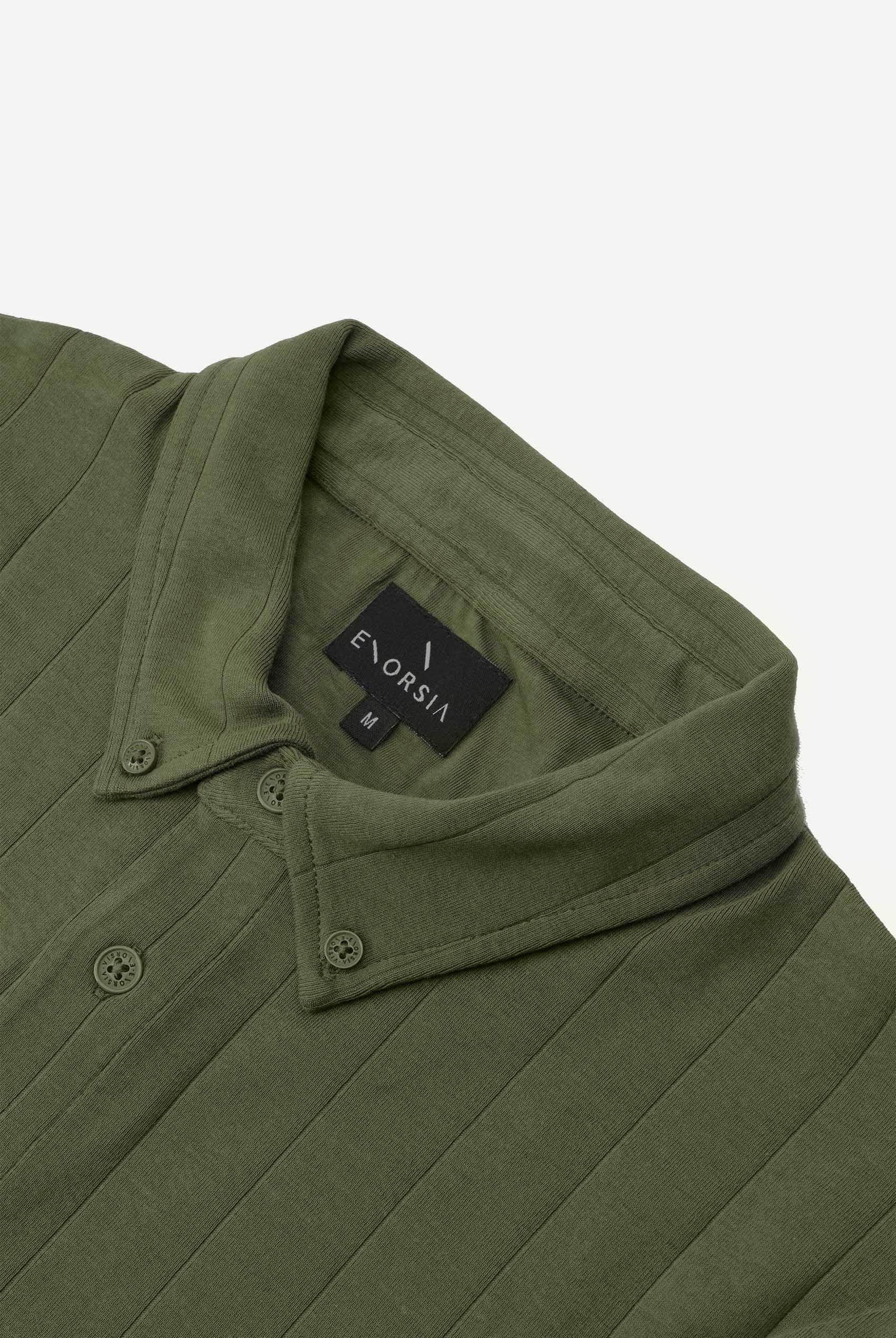 Mens Rib Textured Soft Finish Polo Shirt