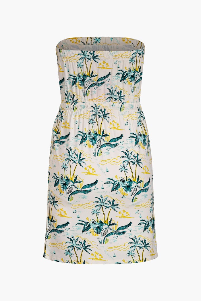 Printed Bardot Jersey Mini Dress