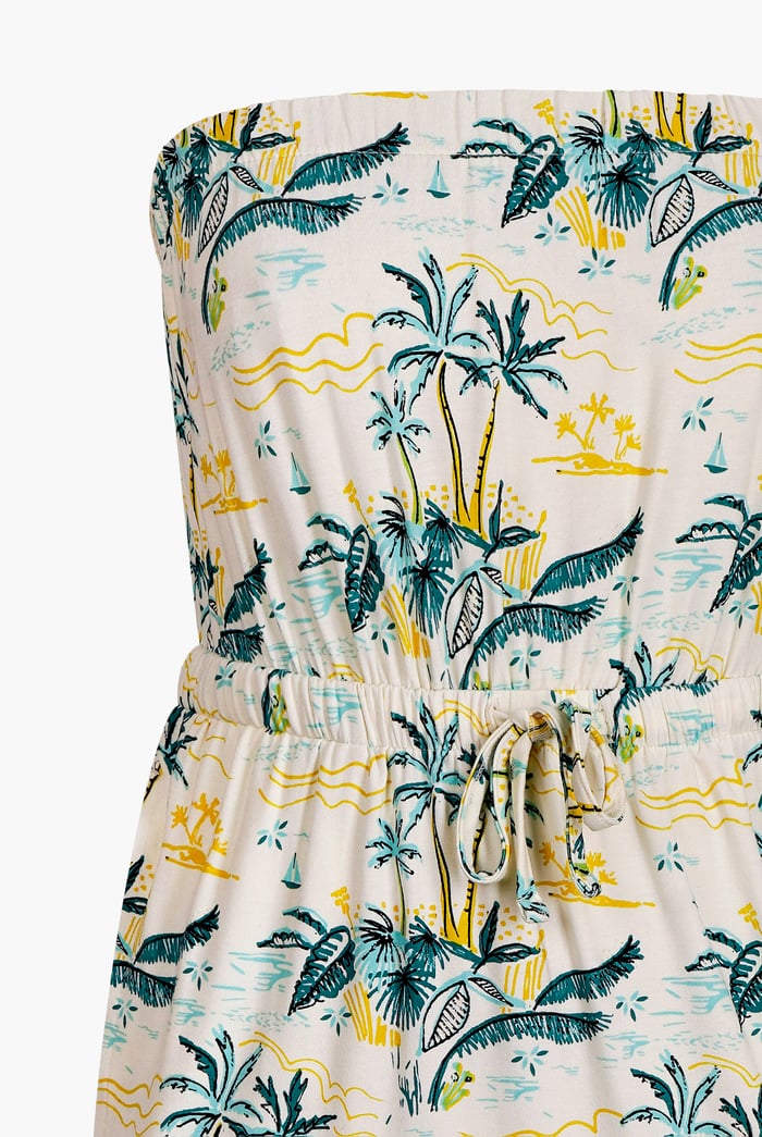 Printed Bardot Jersey Mini Dress
