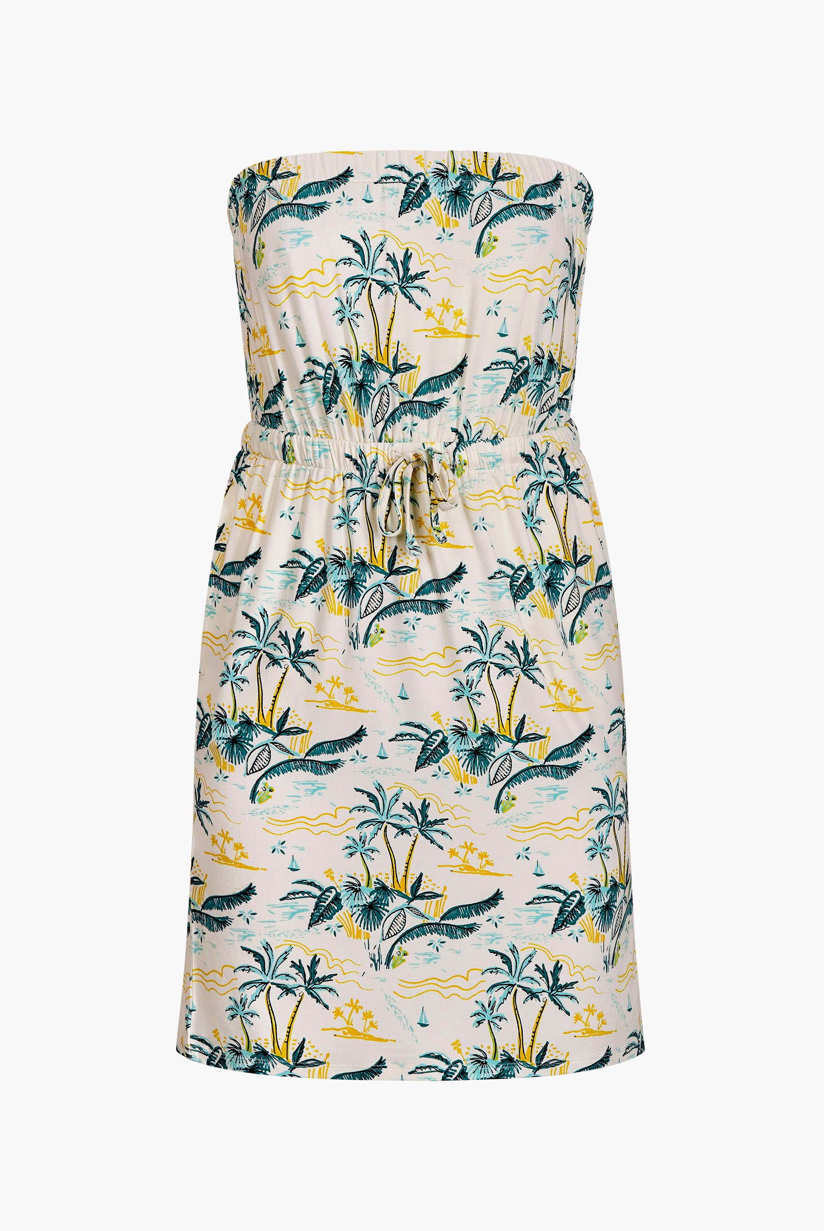 Printed Bardot Jersey Mini Dress