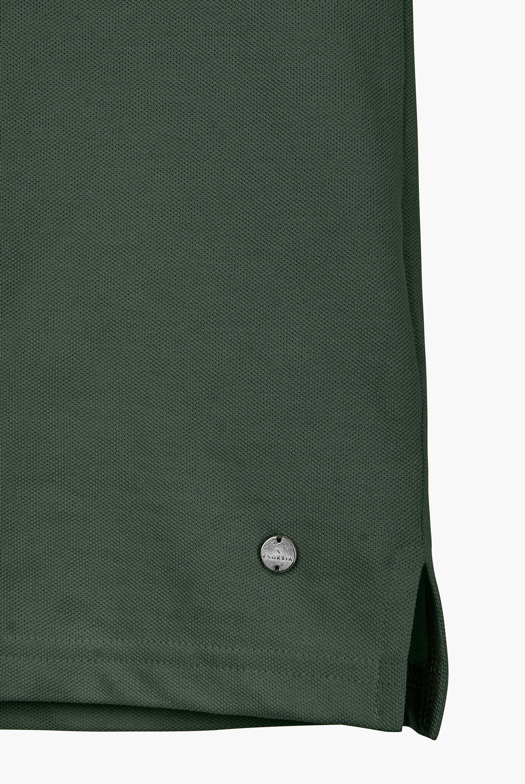 Tipped Collar Short Sleeves Zip Polo Shirt