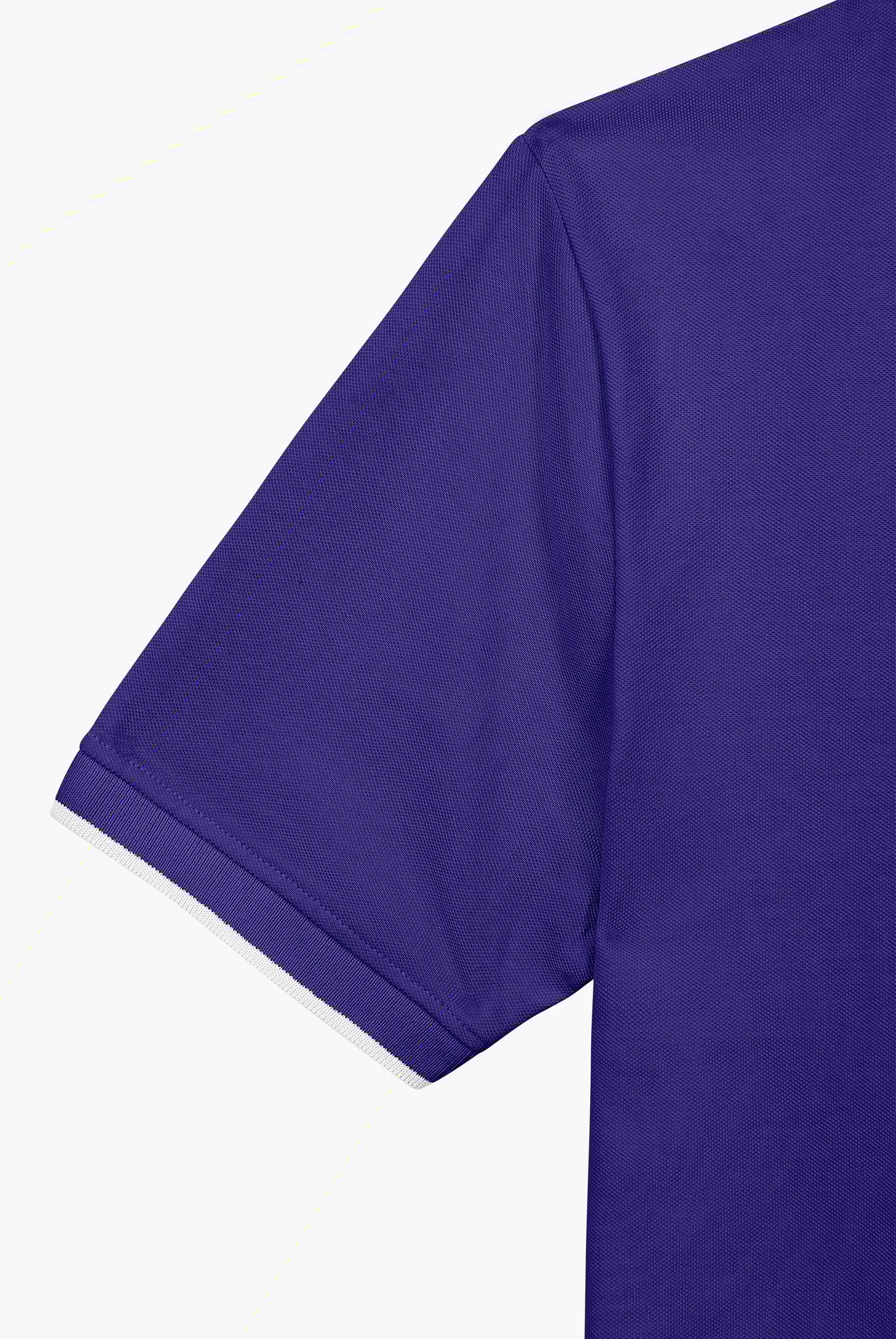 Tipped Collar Short Sleeves Zip Polo Shirt