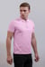 Tipped Collar Short Sleeves Zip Polo Shirt