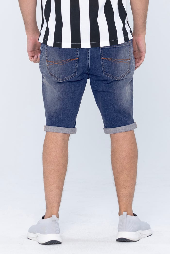 Skinny Fit Turned Denim Shorts