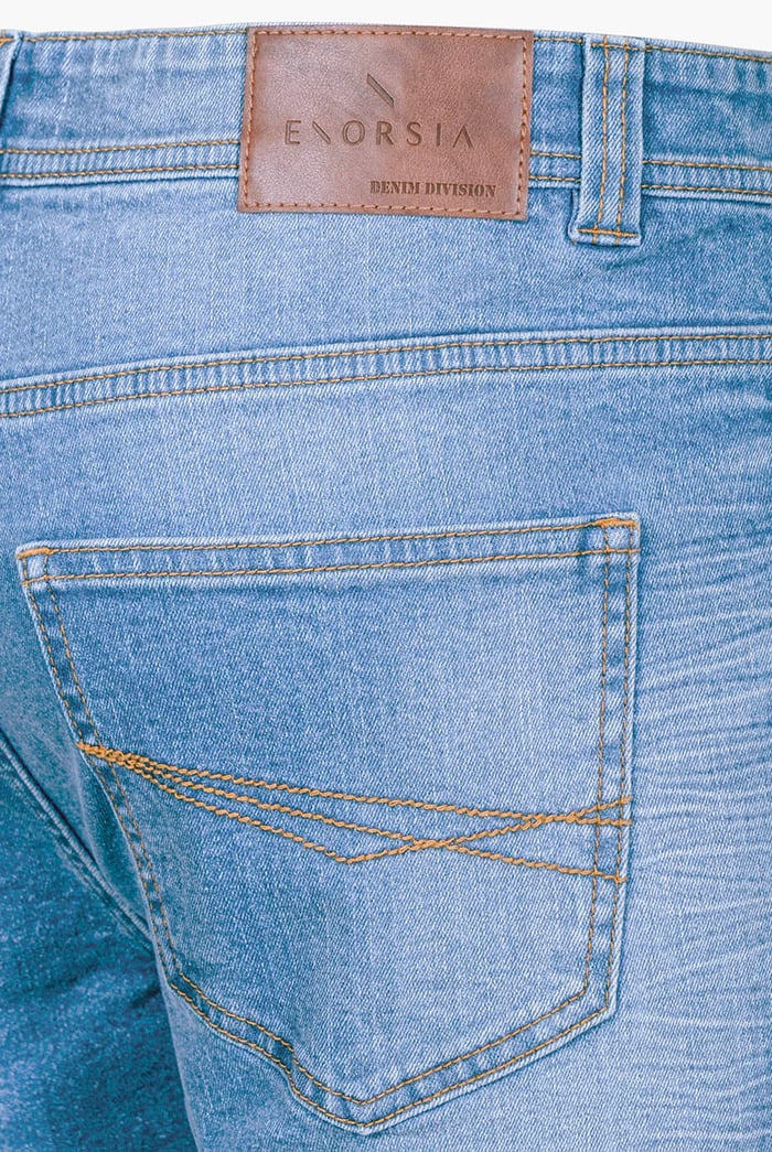 Skinny Fit Turned Denim Shorts