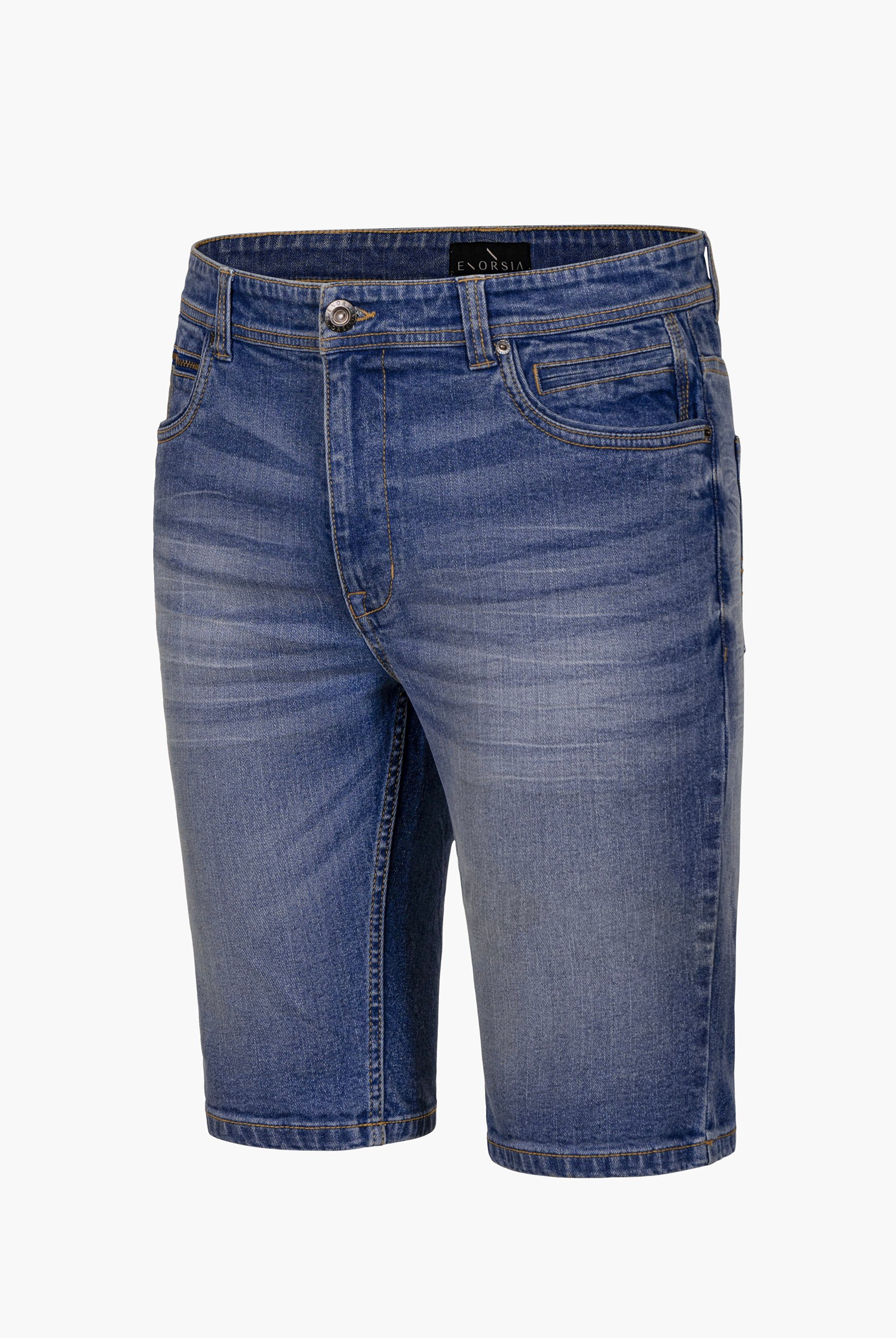 Skinny Fit Turned Denim Shorts