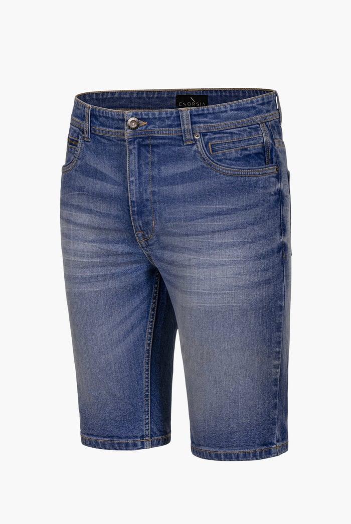 Skinny Fit Turned Denim Shorts