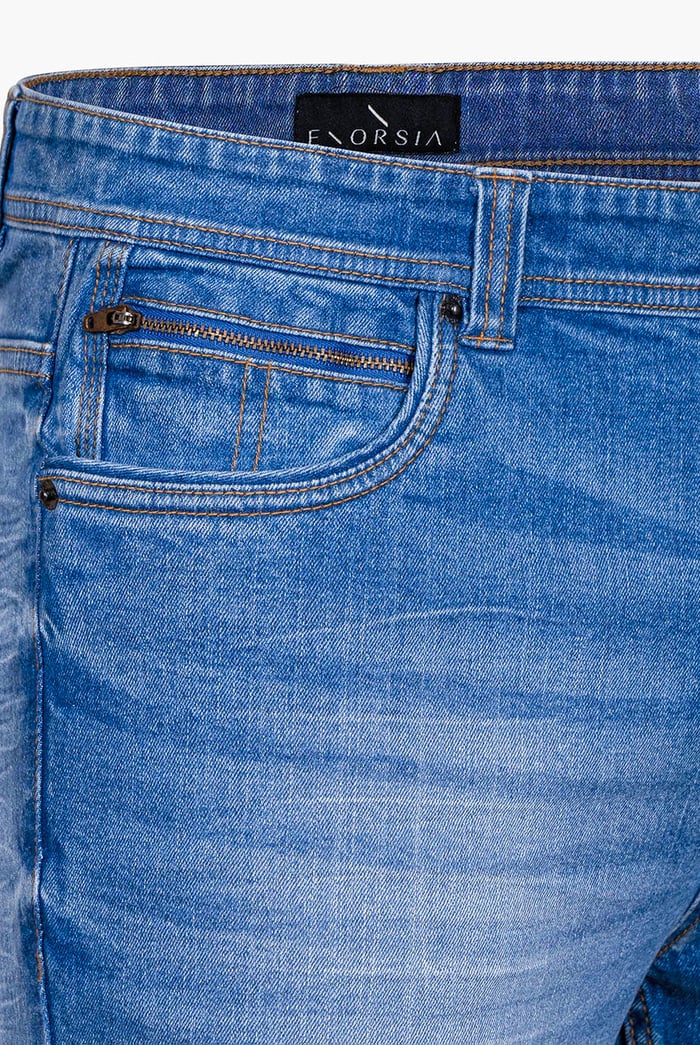 Skinny Fit Turned Denim Shorts