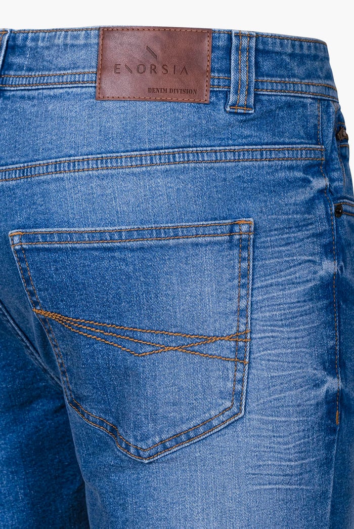 Skinny Fit Turned Denim Shorts