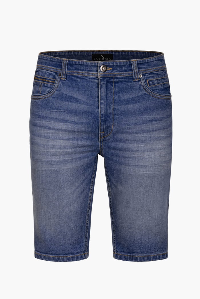 Skinny Fit Turned Denim Shorts