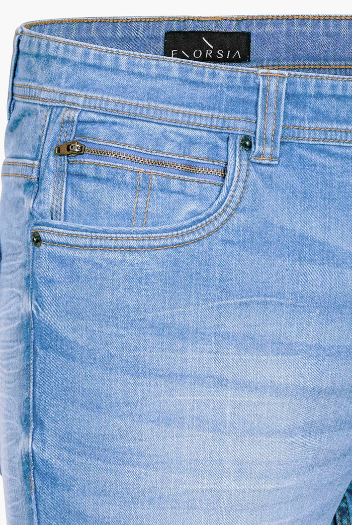 Skinny Fit Turned Denim Shorts