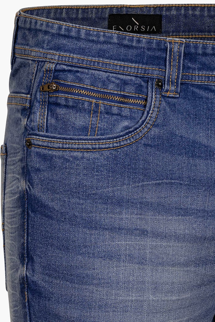 Skinny Fit Turned Denim Shorts