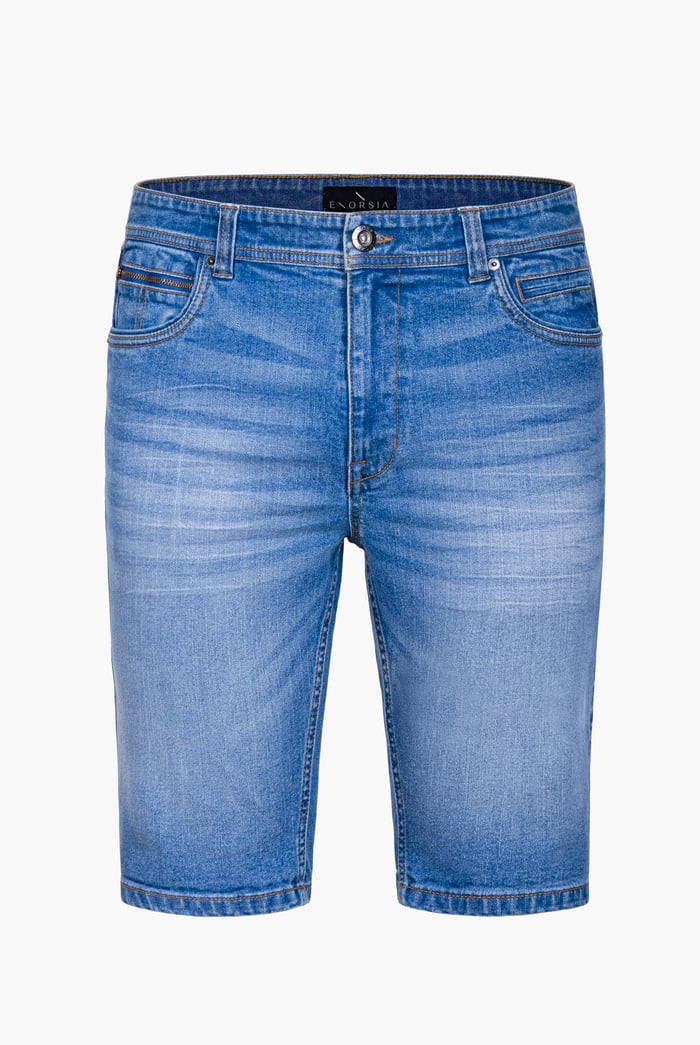 Skinny Fit Turned Denim Shorts