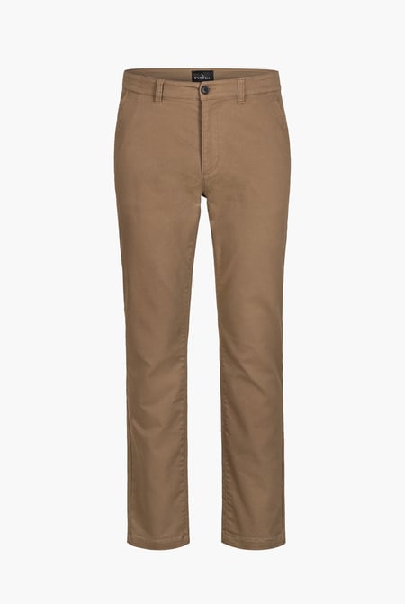 Mens Khaki Regular Fit Chino Trouser