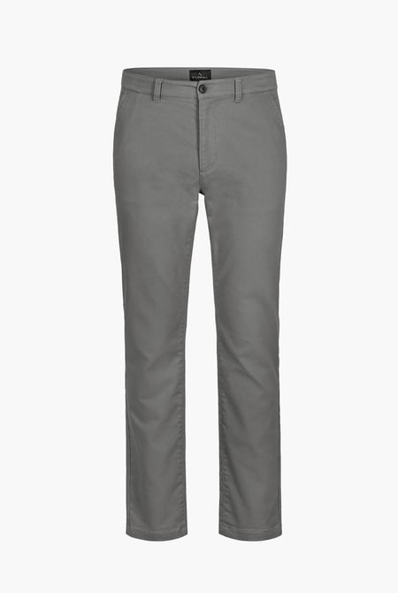 Mens Grey Regular Fit Chino Trouser